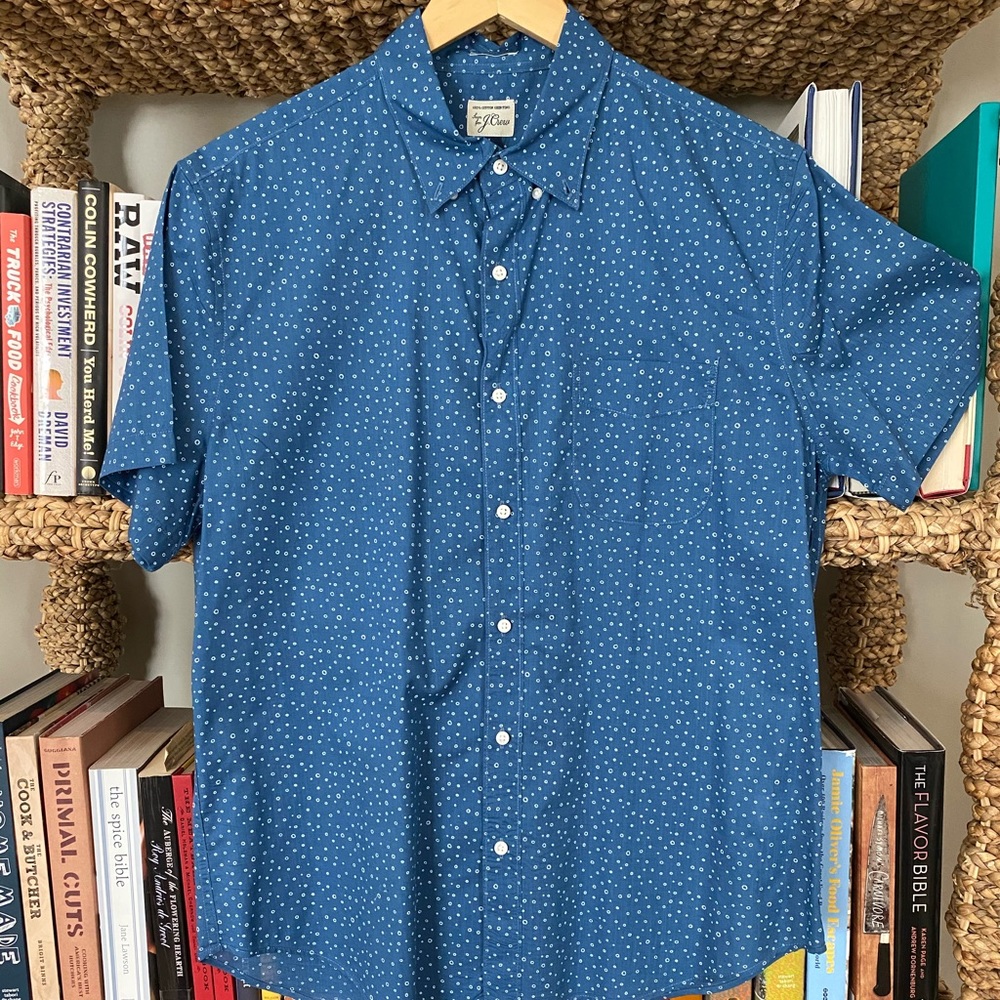 J CREW MEN’S SHORT SLEEVE BUTTON DOWN SHIRT L